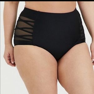 New with tag black swim lattice side